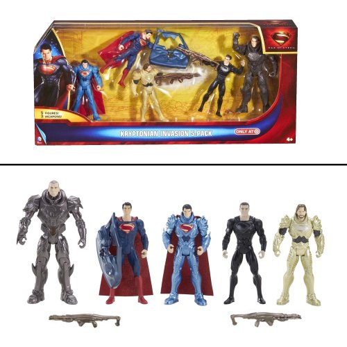 Superman Man of Steel Kryptonian Invasion Exclusive Action Figure 5-Pack (Mattel Toys)