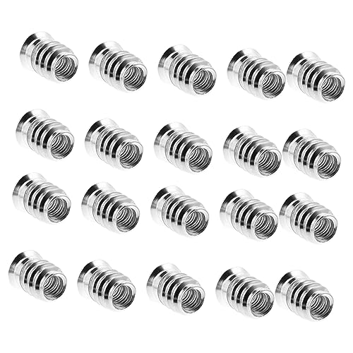 PRETYZOOM 50pcs Internal and External Tooth Nut Kit Threaded Hardware Nuts Flat Screw Key Replacement Shape Metric Home Hardwares Parts Silver Carbon Steel