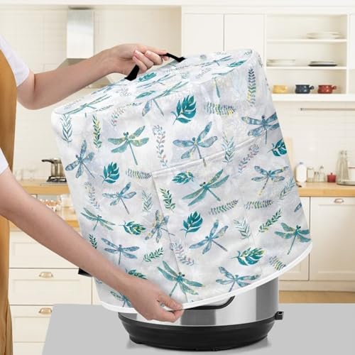 Image of Cozeyat Dragonfly Pressure Cooker Air Fryer Cover,Round Pressure Cooker Dust Cover,Protective Cover with Pocket Kitchen Appliances for Electric Pressure Cooker Air Fryer Rice Cooker Steamer