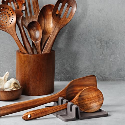 Image of Zulay Kitchen Spoon Rest for Multiple Utensils High Heat-Resistant Silicone Drip Pad, BPA-Free Spoon Holder for Stove Top, Kitchen Gadget Holder for Ladles, Tongs, Cooking Spatula - Makes Great Gift