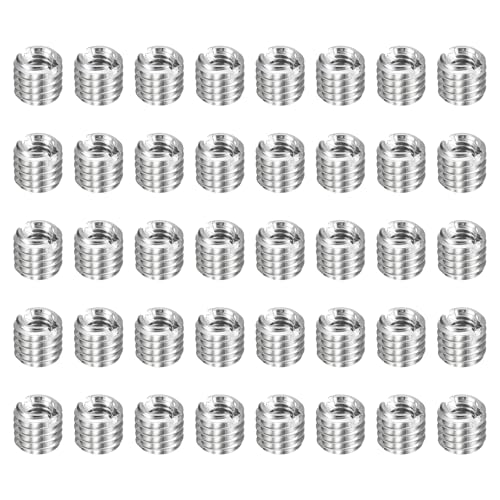HARFINGTON 40pcs Thread Repair Inserts M5 x 0.8 Male to M3 x 0.5 Female Thread 5mm Long Stainless Steel Reducing Nuts Metric Self Tapping Sleeves Threaded Reducer Industrial Fasteners