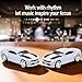 WSTER WS-592 Supercar Design Bluetooth Replica Speaker – Portable Car Model Wireless Speaker with TWS Stereo, FM Radio, LED Party Lights, USB/TF Playback, Hands-Free Calling, Microphone(White)