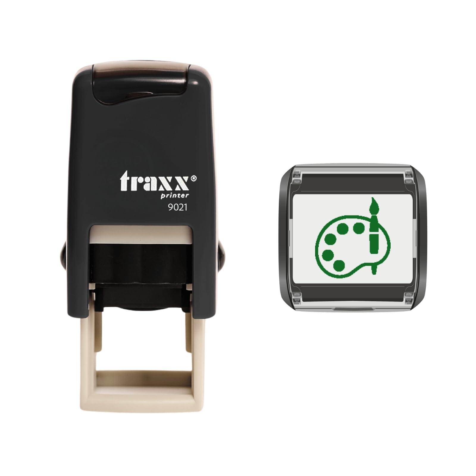 Traxx 9021 Loyalty Card Self Inking Rubber Stamp Painters Decorators Paint Shop *A Green Paint Palette Design*