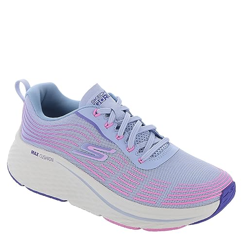 Skechers Women's Max Cushioning Elite 2.0 Sneaker, Light Blue/Pink, 8 Wide