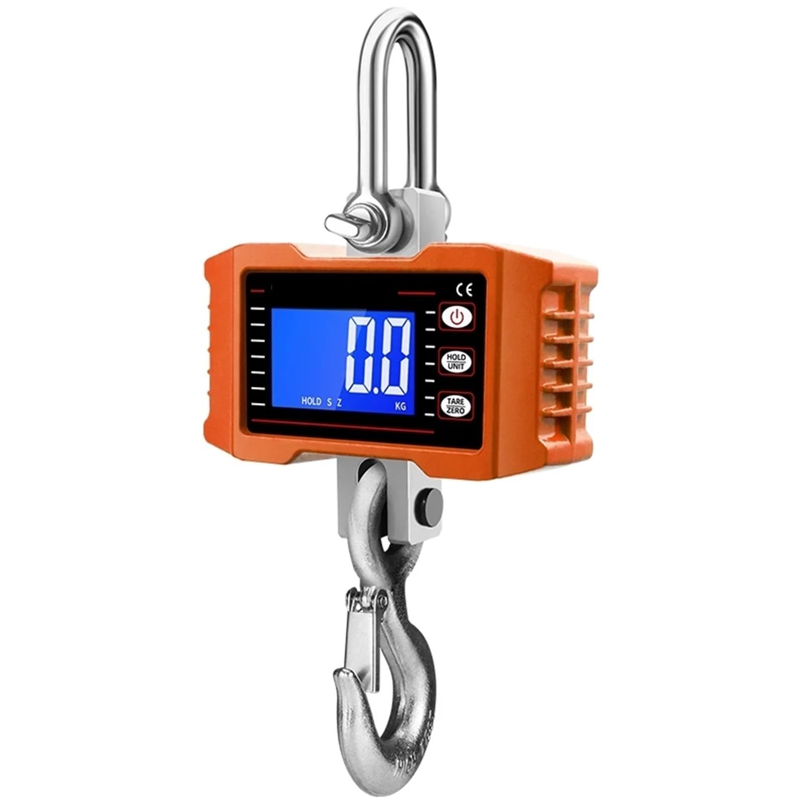 Digital Crane Scale, 1500KG Digital Hanging Scale Backlight Industrial Hook Weigher Crane Scale(1500kg Orange)