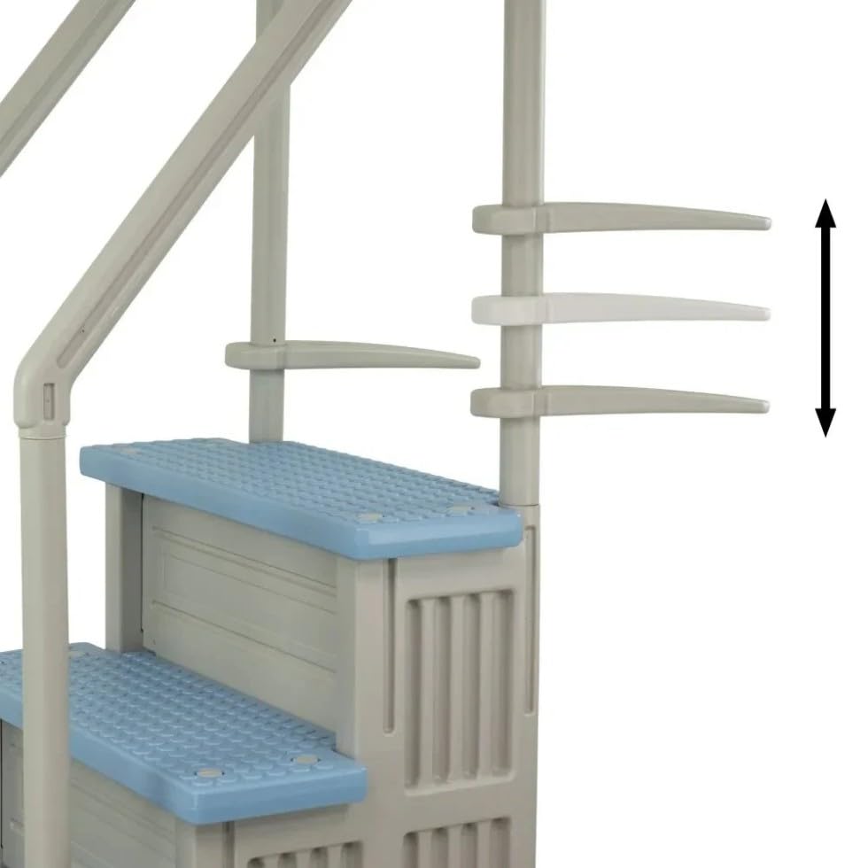 Escalera para piscina con peldaños antideslizantes 81 in altura miniatura 4