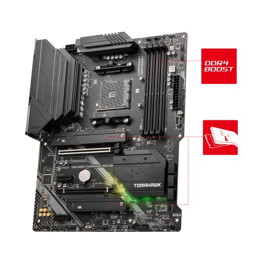 MSI MAG B550 TOMAHAWK MAX WIFI Motherboard, ATX, AM4, AMD Ryzen 5000 Ready, DDR4 Boost 5100+MHz/OC, PCIe 4.0 & 3.0 x16 Slots - Image 3