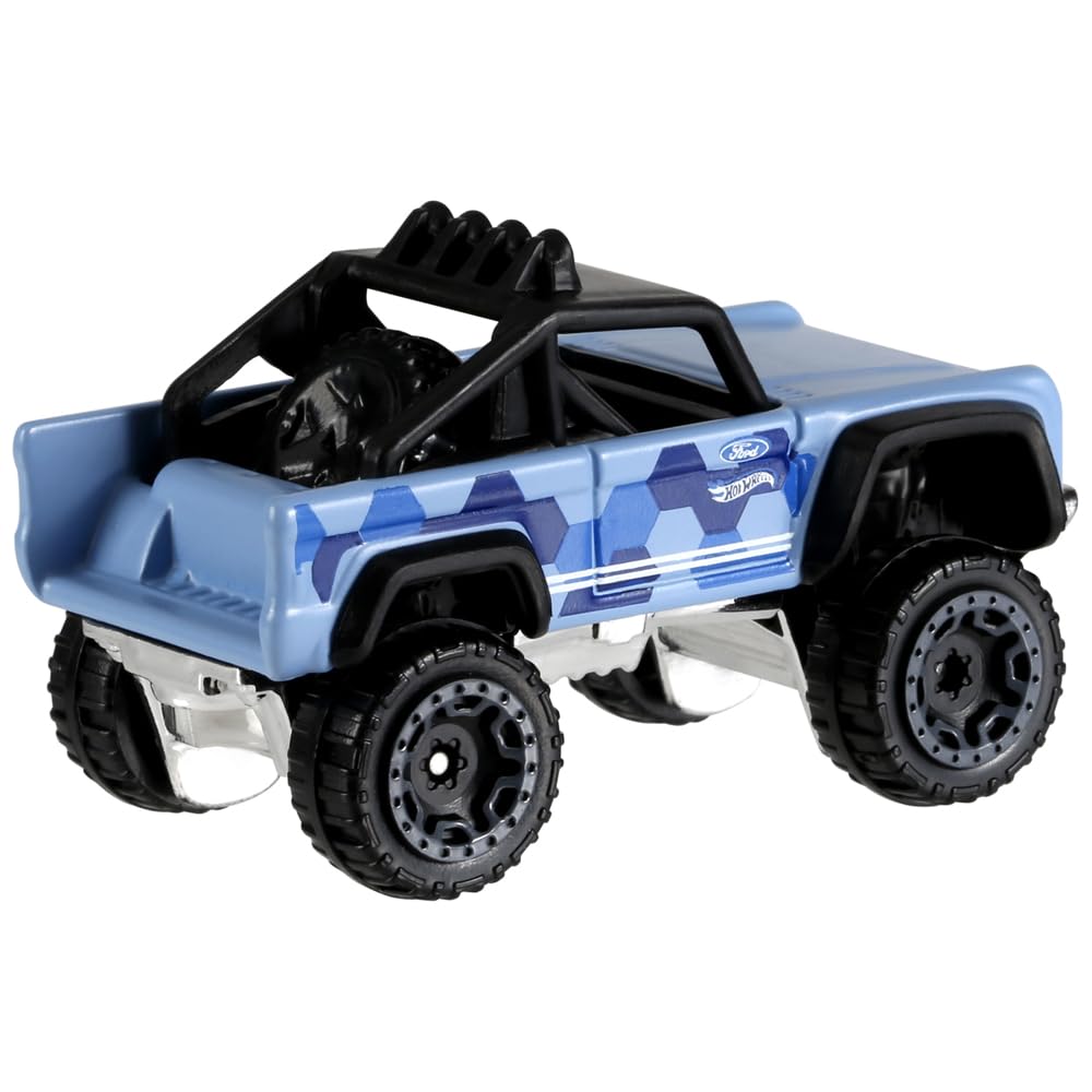 Hot-Wheels Camouflage Collectible Series - Auto sportiva blu per veicoli commerciali ~ DWF44 ~ ispirata a Ford Bronco SUV ~ 5/8
