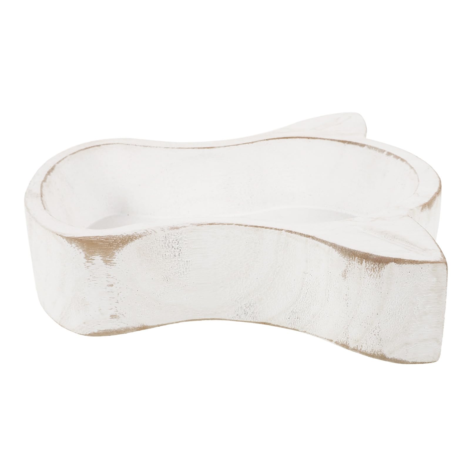 Bol en bois blanc tête de vache NUOBESTY pour apéritif, fruits et déco de table nature