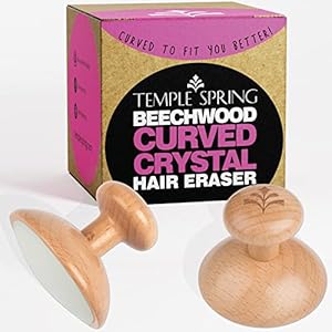 Temple Spring Buchenholz Gebogener Kristall Haarradierer