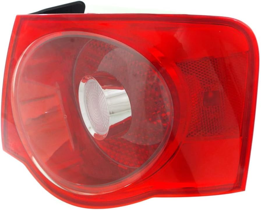 CarLights360 For Volkswagen Jetta Tail Light Assembly 2005 2006 2007 Pair Driver and Passenger Side | Outer | Sedan | Red Lens | DOT Certified | VW2800123 | VW2801123 | 1K5 945 095 J, 1K5 945 096 J