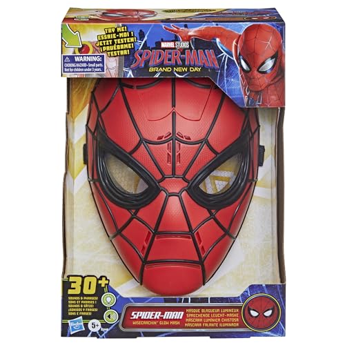 Máscara Spider-Man Marvel Studios luminosa para juego de rol de niños 2