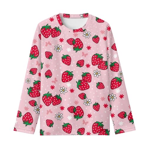 Casual Tee-Shirts for Girls 3-16 Tee Shirt for Winter Thicken Athletic T-Shirt for Outdoor Gift for Birthday4