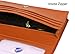 Lavemi Ultra Slim Thin Leather Women Wallet RFID Blocking Credit Card Holder Bifold Long Ladies Billfold (Brown)