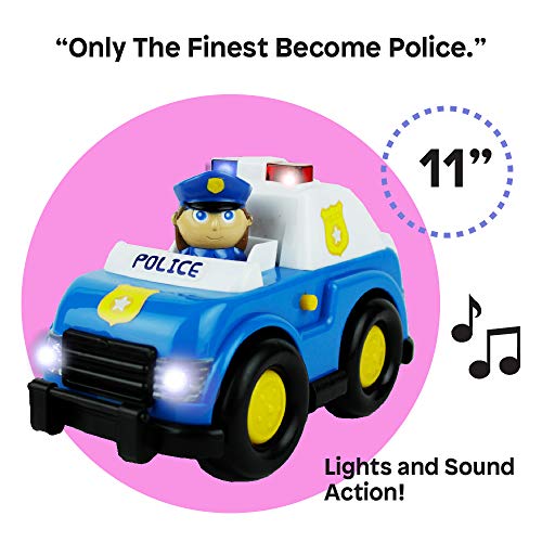 Boley 3 Pack Emergency City Cars And Train Set - Educational Lights And Sounds Toy Vehicle Playset For Boys And Girls - Includes Fire Truck, Train, And Police Interceptor - Perfect For Kids, Children, #TOP2