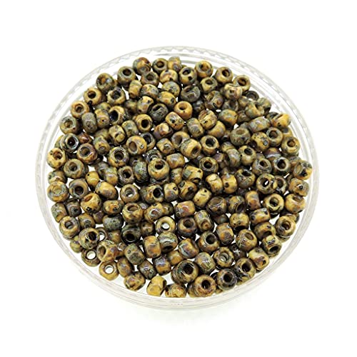 Picasso Brown Tan Matte 20 Grams Miyuki 6/0 Glass Seed Bead 20 Gram #TOP2