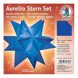 Ursus Aurelio Stern Set Dunkelblau Transparentpapier