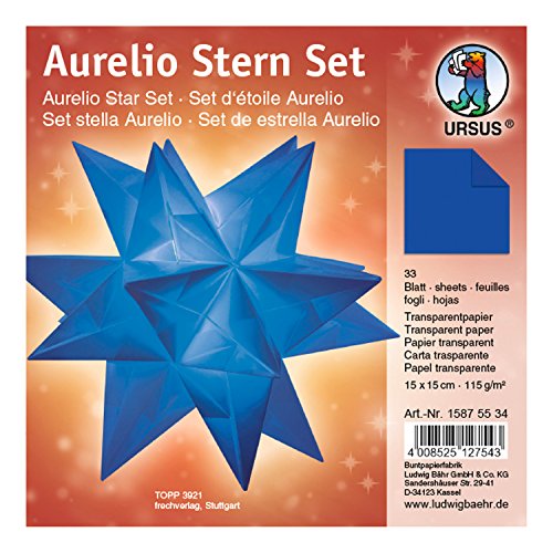 Ursus Aurelio Stern Set Dunkelblau Transparentpapier