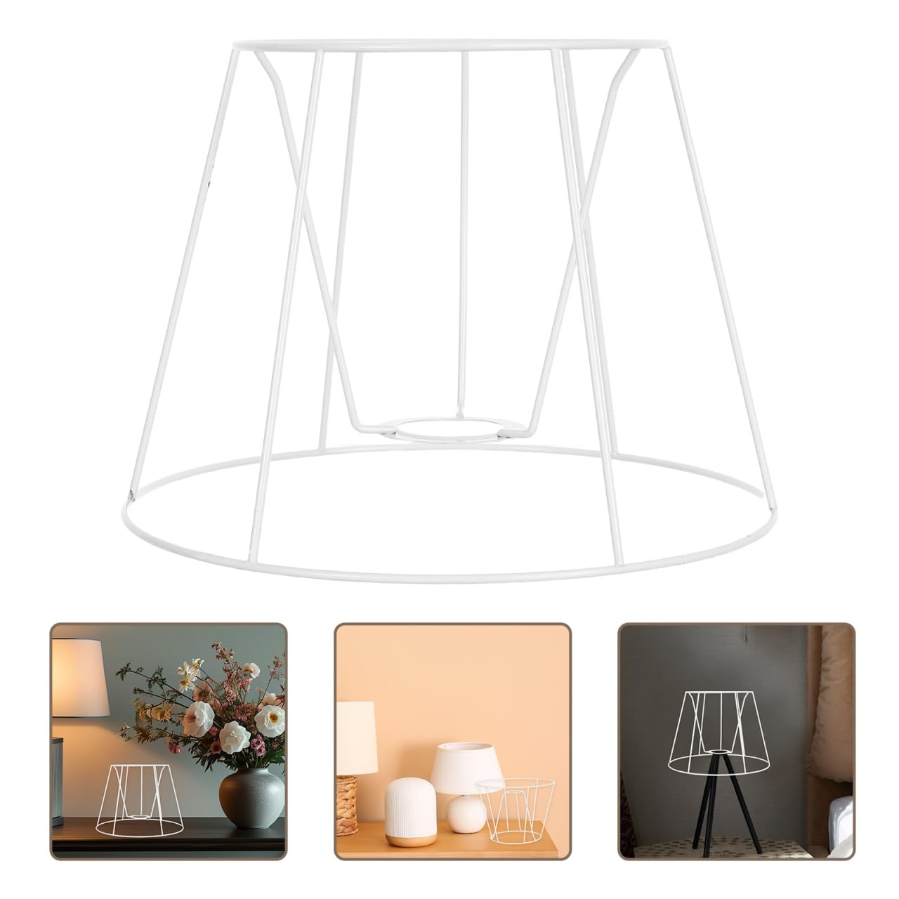 ABOOFAN Marco De Pantalla De LáMpara E27 Metal Hueco Compatible Con Bombillas Para LáMparas Colgantes De Mesa Y De Pie DecoracióN Diy Dormitorio Sala Comedor 10.23X10.23X7.48In