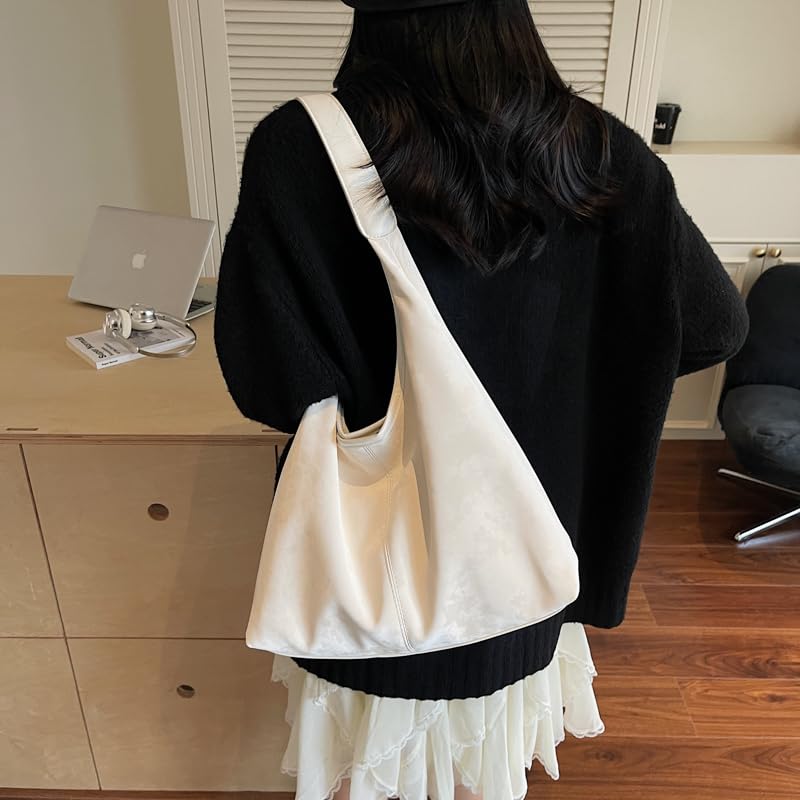 Slouchy Hobo Bags PU Leather Tote Bag Large Capacity Handbag Slouchy Shoulder Purses for Women Work and Travel4