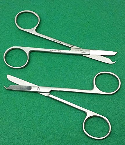 NEW SET OF 3 O.R SPENCER STITCH SUTURE SCISSORS 4.5" SURGICAL INSTRUMENT (ROUND PATTERN) PACK OF 3