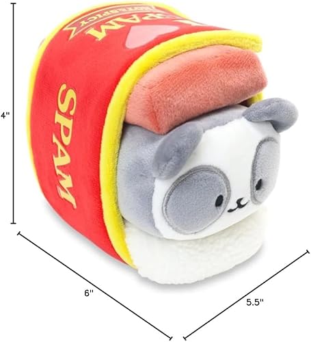 Miniatura 8 de Anirollz Manta oficial de peluche SPAM Musubi de 6 pulgadas  Suave, esponjosa, cálida, linda, cómoda, segura  Almohada con búho zorro panda  Regalo