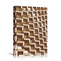 Canvas Wall Art Yellow Building Patterns Abstract Architecture & Maps Building Chic Home Office Photography - 12x18 inches