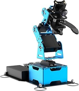 Robot Arm Kit 4 DOF Mechanical Arm for Raspberry Pie，AI Visual Recognition Graphical Intelligent Sorting Python Programmable Robot Arm