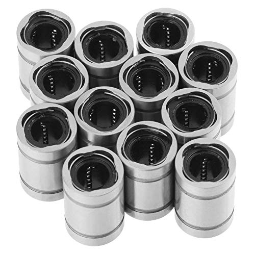 ARCELI 12 stuks LM5UU 5x10x15mm dubbelzijdige rubberen afdichting Linear Motion kogellagers bus