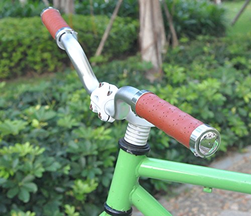 Upanbike Bike Grips Leather Double Lock On Fit 22.2Mm Handlebar Grips For Mountain Bike Road Bicycle #TOP5