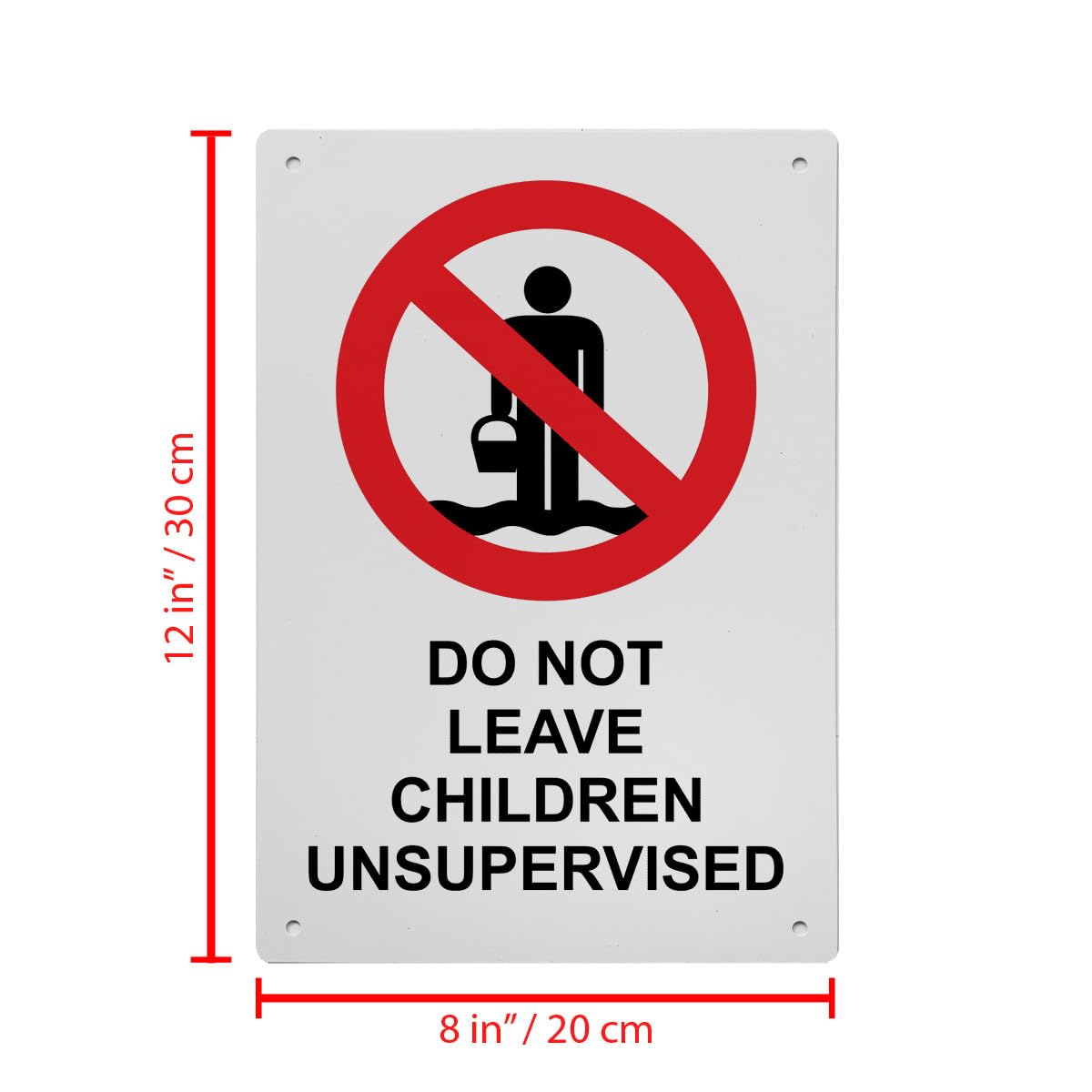 Do Not Leave Children Sign, 8.5 x 11 in