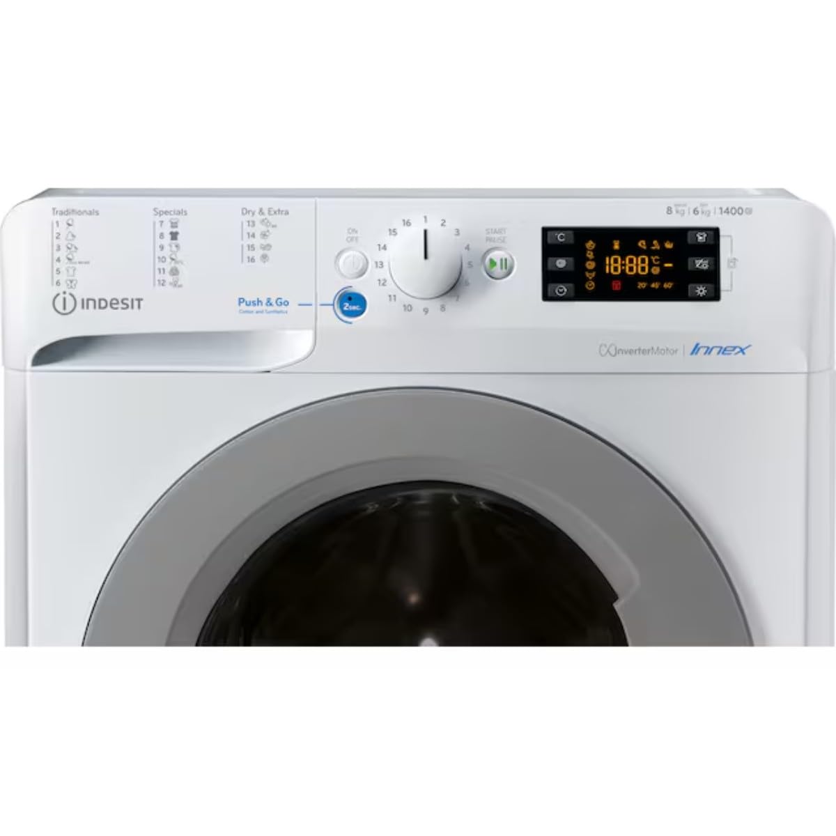 Indesit Lavadora y Secadora 10Kg 1400 RPM BDE107436WSVS