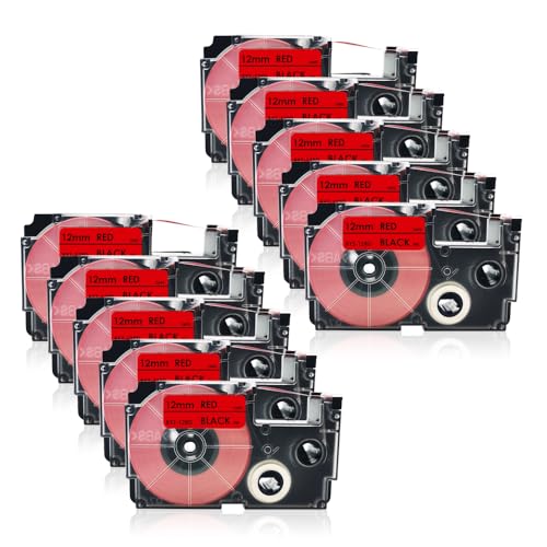 Flowerty �݊��l�[�������h �e�[�v 12mm �� XR-12RD �Ԓn������ 10�Z�b�g �l�[�������h ���x�����C�^�[ �e�[�v ����8m �J�V�I �e�[�v�J�[�g���b�W