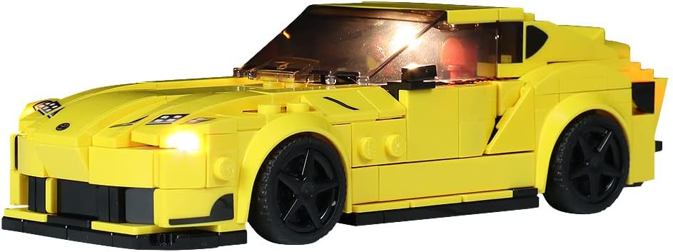 LED Light Kit for Speed Champions Toyota GR Supra, USB Connecting Lighting Set Compatible With Lego 76901 (Lights Only, No Models)