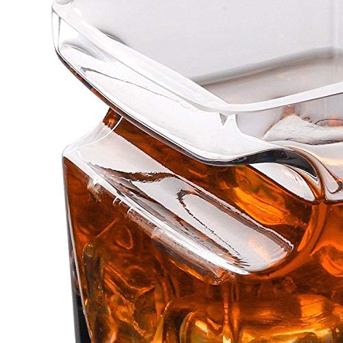 Double Old Fashioned Cigar Glass Cocktail Rock With Built In Cigar Holder - Cigar Cup Whiskey Tumbler