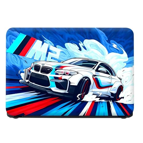 Image of Full Body Laptop Skin Upto 15.6 inch Sticker Compatible for Dell /HP /Lenovo /Acer /Asus All Laptop Size Upto 14 to 15.6 Inch with car Water Splash Mouse pad - BMW M Sport White Splash