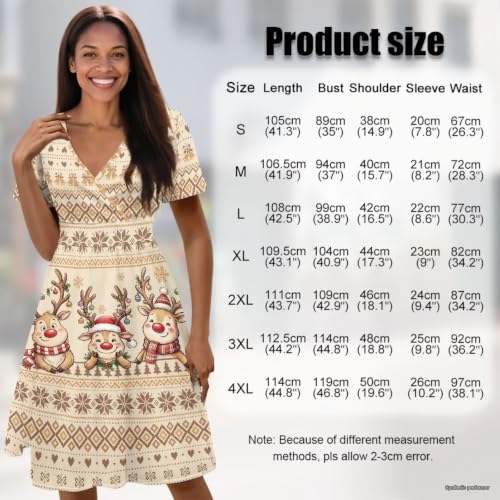 Image of Women's Summer Dresses Short Sleeve Formal Dresses with Pockets