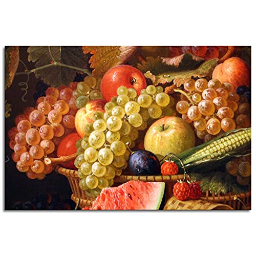 Peupptr Obstkorb Malkarton Wandkunst 91,4x61cm