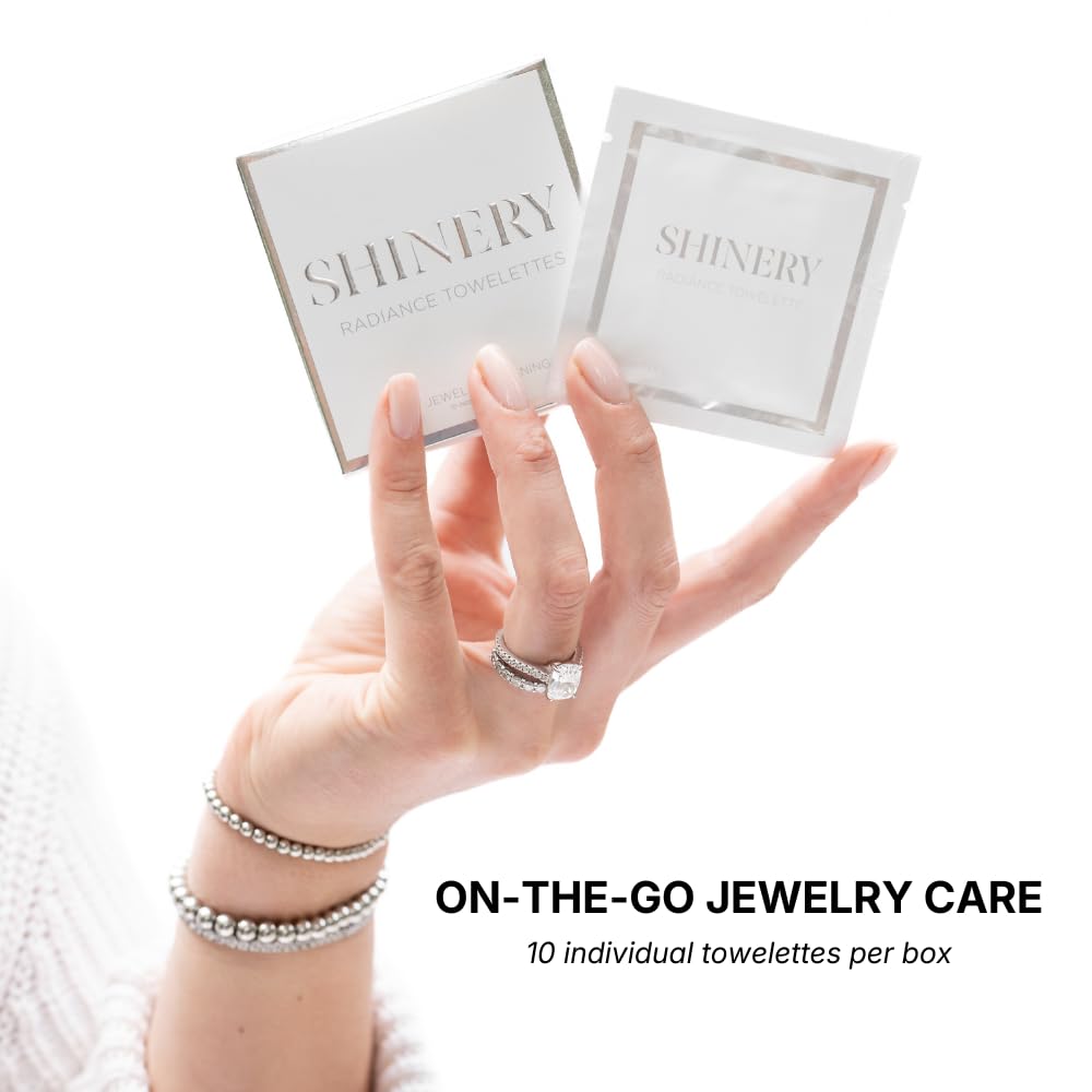 Shinery Radiance - Salviette per la pulizia dei gioielli, senza risciacquo, confezione da 10
