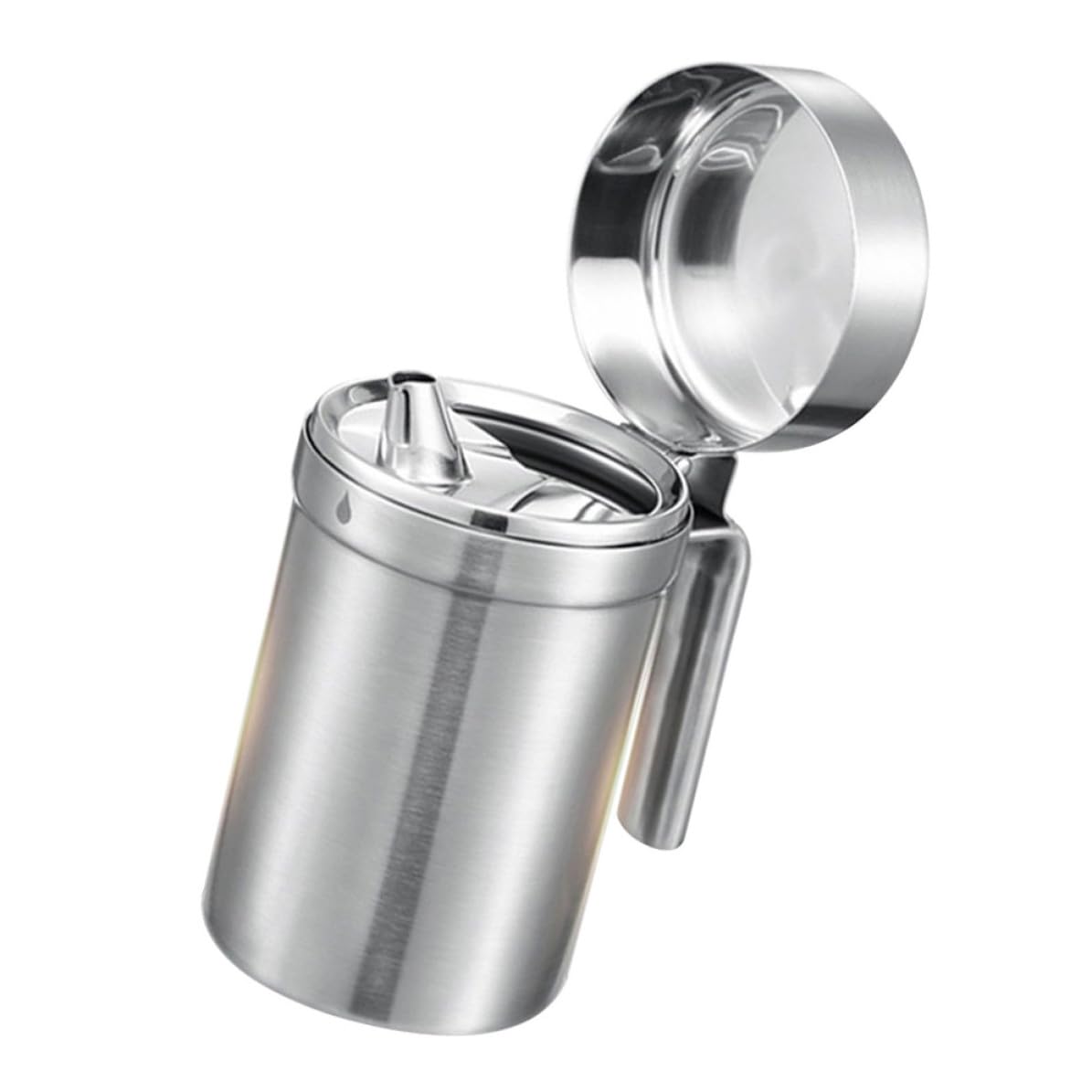 Dispensador de Aceite de Acero Inoxidable de 550ml, Botella a Prueba de Fugas con Tapa para Cocina y Condimentos Líquidos