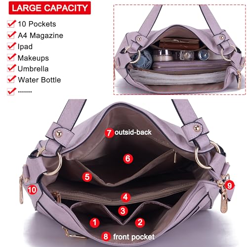 Image of Women Large Crossbody Bags Ladies Satchel Shoulder Handbags Purse and Wallet Set for Women Totes Hobo Purses