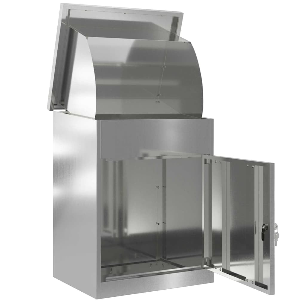 vidaXL Caja de Entrega de Paquetes Negro 44 x 35 x 59 cm, Buzón de Jardín y Terraza, Diseño Moderno, Materiales Resistente, Solución para Paquetes Seguros