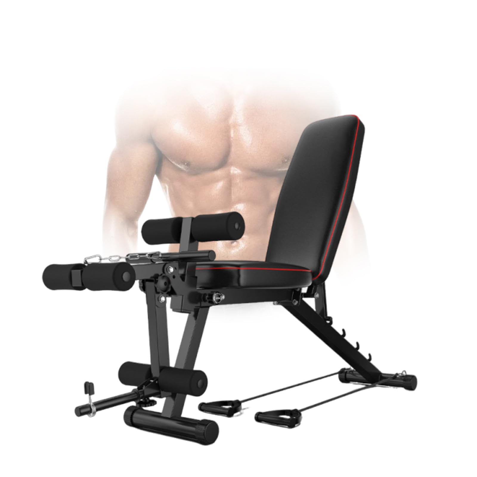 Panca Romana Panca Fitness Richiudibile Sistema 5D Fusion con Blocco di Sicurezza da 440LBS, Design a 5 Angoli e Massaggio in Schiuma 3D per Allenamento di Forza e Recupero
