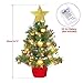 MAOYUE Tabletop Christmas Tree, 20 Inch Artificial Christmas Tree Battery Operated Lighted Mini Christmas Tree with 8 Mode LED Light for Christmas Decorations, Home Décor, Kitchen, Dining Table