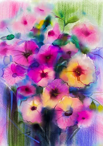 Txtains Watercolor Painting Yellow Pink Daisy Art Spring Summer Seasonal House Flag 28 X 40 Inch Double Sided Garden Yard Outdoor Banner Decor #TOP1