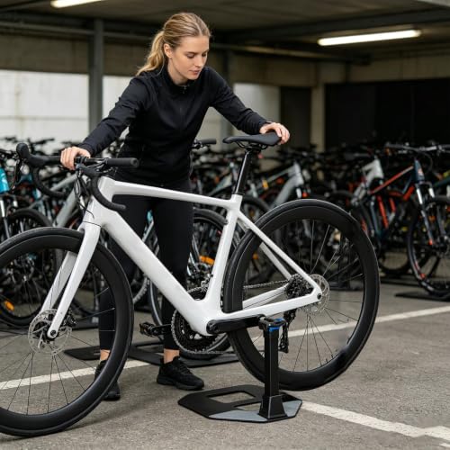 Soporte de suelo para bicicleta y moto de cross en garaje exterior o taller 2