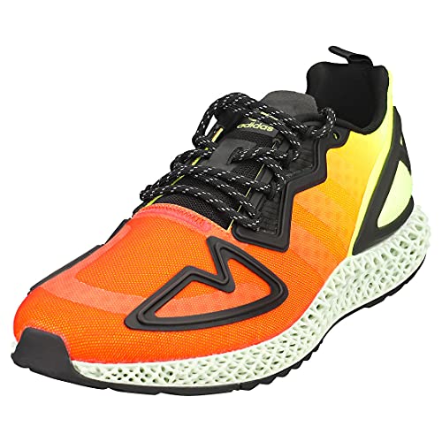 adidas Fv9028 ZX 2k 4d, Scarpe per Jogging su Strada Unisex-Adulto, Solar Yellow Hi RES Red S18 Core Black, 43 1/3 EU