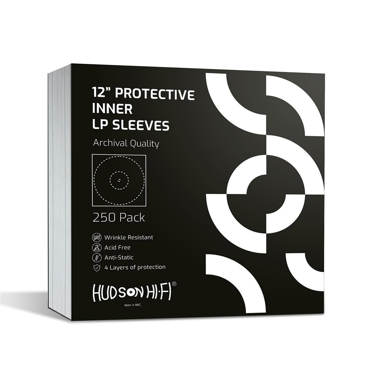 Hudson Hi-Fi Anti-Static Vinyl Record Inner Sleeves 250 Pack