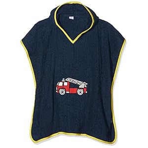 Playshoes Frottee-Poncho Feuerwehr jongens Badjas