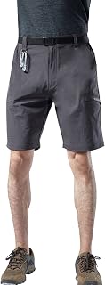 Men's Outdoor Hiking Shorts Quick Drying Travel Fishing Work Shorts 4-Way-Stretch Sport Casual Water-Resistant Lightweight Tactical Golf Shorts with Zipper Pockets